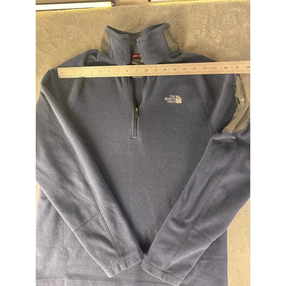 the north face men’s m flashdry fleece 1/4 zip pullover navy blue